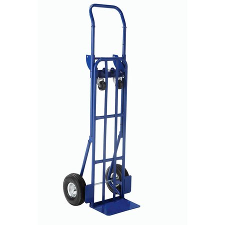 GLOBAL INDUSTRIAL Steel 2-in-1 Convertible Hand Truck with Pneumatic Wheels 185546